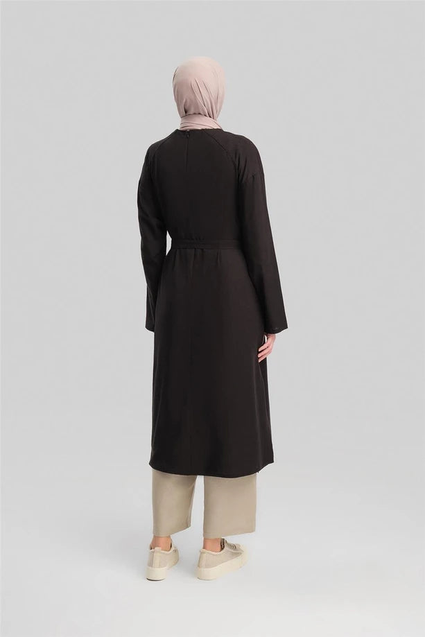 Belted Cotton Tunic Dress